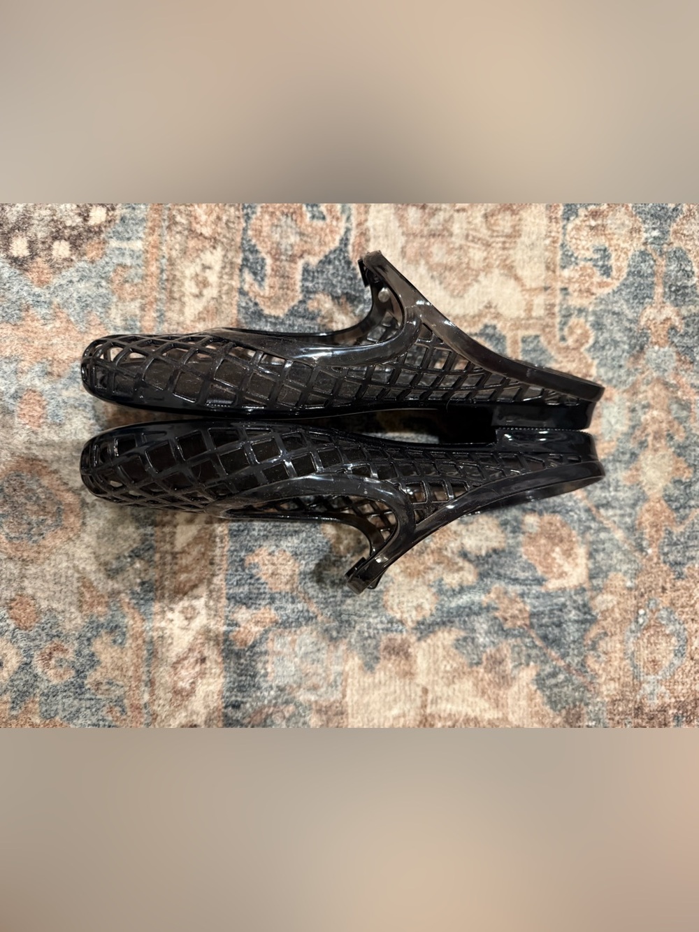 Easy Spirit Black Woven Jelly Mary Jane Flats - Picture 4 of 4